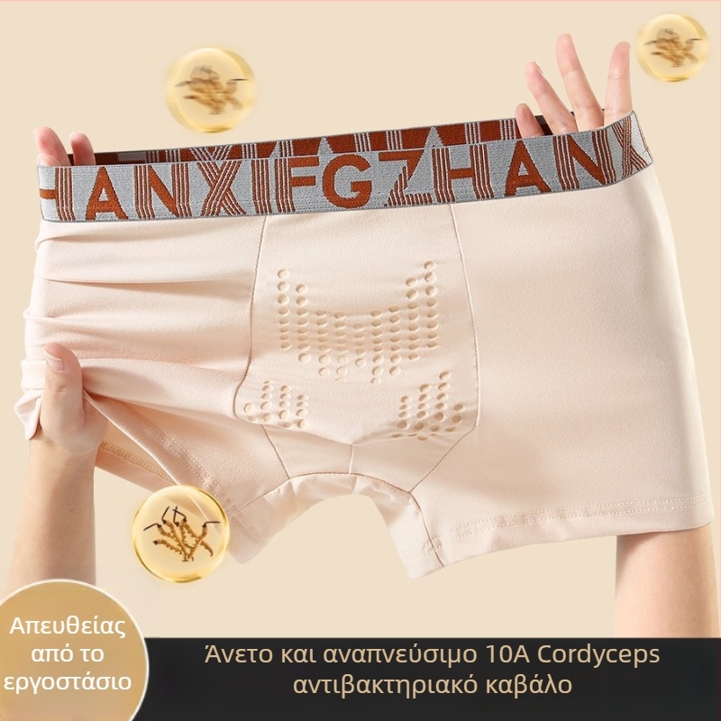 Ανδρικά αντιβακτηριακά μποξέρ σορτς, Cordyceps-ενισχυμένα, αναπνέοντα, άνετα, σε αθλητικό στυλ