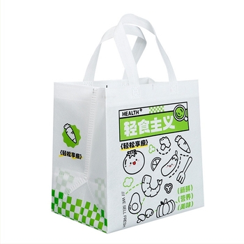 Μη υφασμάτινες σακούλες take-away, αδιάβροχες, για επαγγελματικό catering, περιβαλλοντικά φιλικές συσκευασίες, τσάντα με εκτύπωση λογότυπου