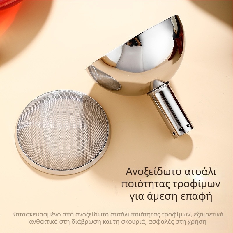 Χωνί κρασιού από ανοξείδωτο ατσάλι 304, μεγάλης διαμέτρου, φίλτρο/δίκτυο για ντεκαντέρ