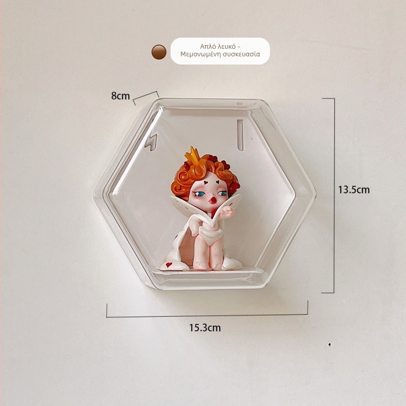 Bubble Mart Weekday Wonderland διαφανής θήκη προβολής τοίχου για μία φιγούρα, προστασία από σκόνη