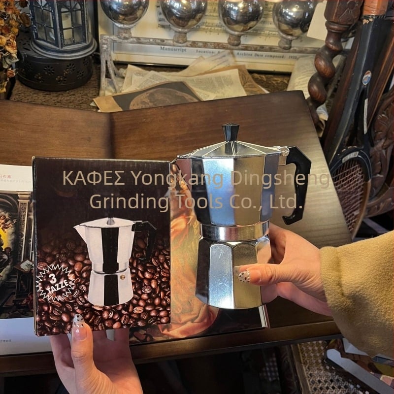 Ιταλική αλουμινένια moka καφετιέρα, οκταγωνική σχεδίαση, ευρωπαϊκού στυλ καφετιέρα