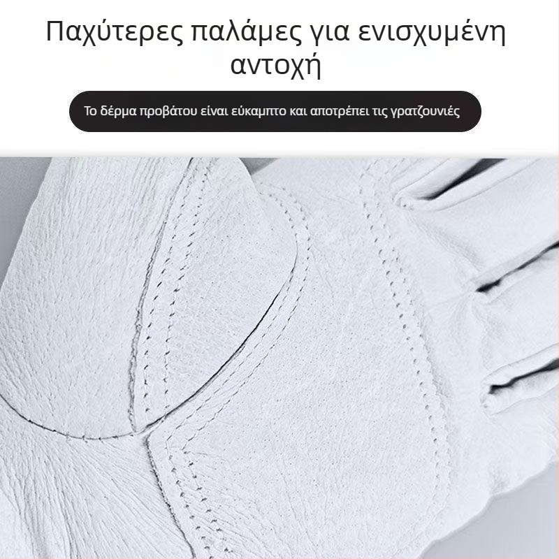 Γάντια συγκόλλησης από υψηλής ποιότητας δέρμα χοίρου, κοντό μανσέ, συγκόλληση με τόξο Argon, προστασία από εγκαύματα, μαλακό δέρμα, γκρι χρώμα χοίρου, προστατευτικά γάντια για συγκολλητές και οδηγούς