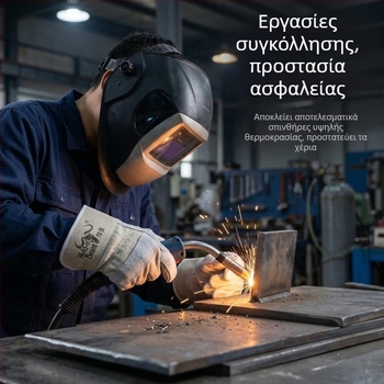 Old Firemaker Γάντες Συγκόλλησης 1120 από βοδινό δέρμα, διπλού στρώματος, ημι-δέρμα, ανθεκτικά στη φθορά