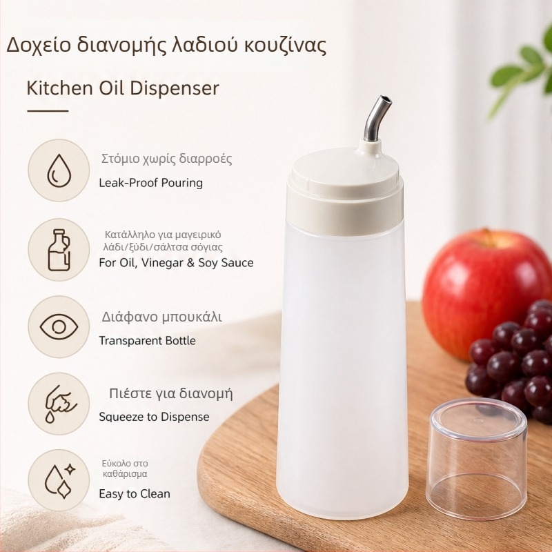 Δοχείο λαδιού οικιακής χρήσης, προστασία από διαρροές, κουζίνας για λάδι, σάλτσα σόγιας και ξύδι