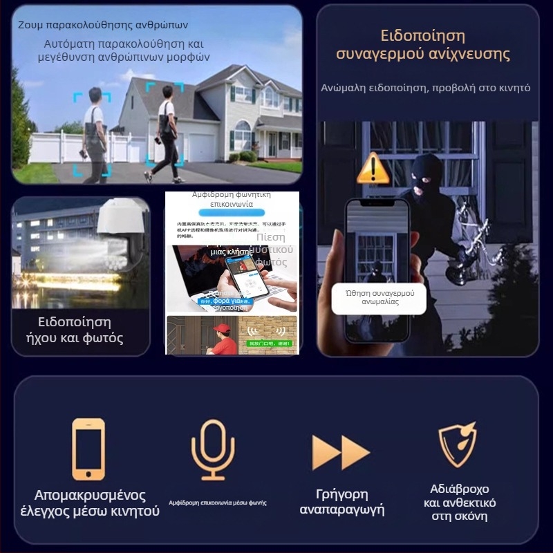 Camhipro Camhi 5MP Wi-Fi PTZ εξωτερική σφαιρική κάμερα