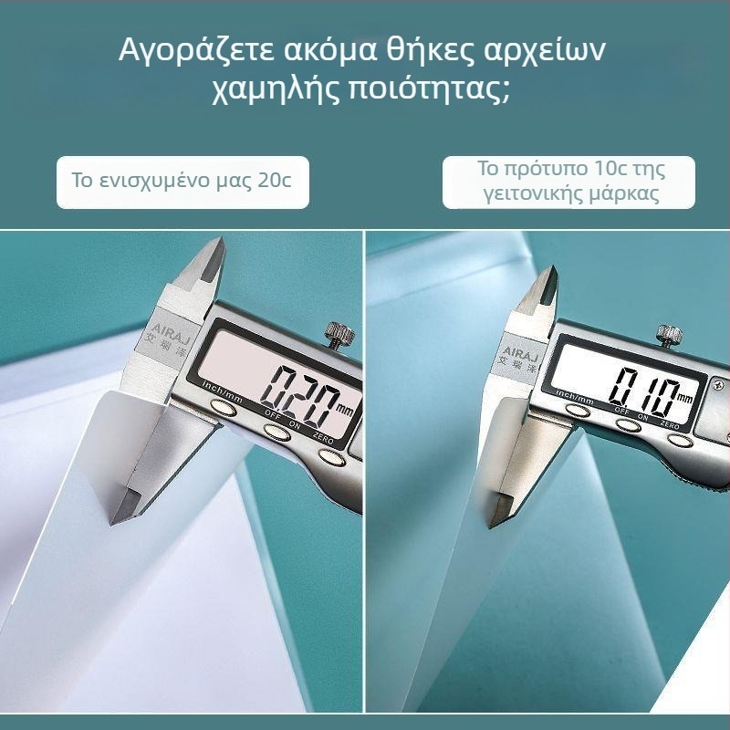 Φάκελος Α4 με διαφανείς θήκες και κλιπ με μοχλό — κλιπ σε σχήμα σταγόνας για σχολικά έγγραφα