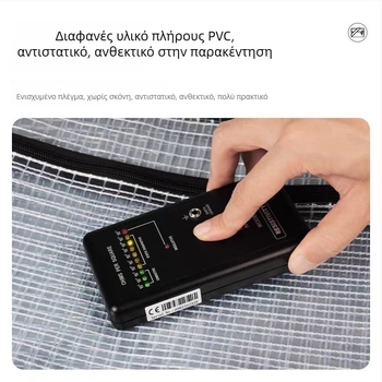 Τσάντα εργαλείων από PVC 17 ιντσών, αντιστατική, διαφανής με δίκτυο, χωρίς σκόνη, αδιάβροχη, μέγεθος 40×30×8 cm