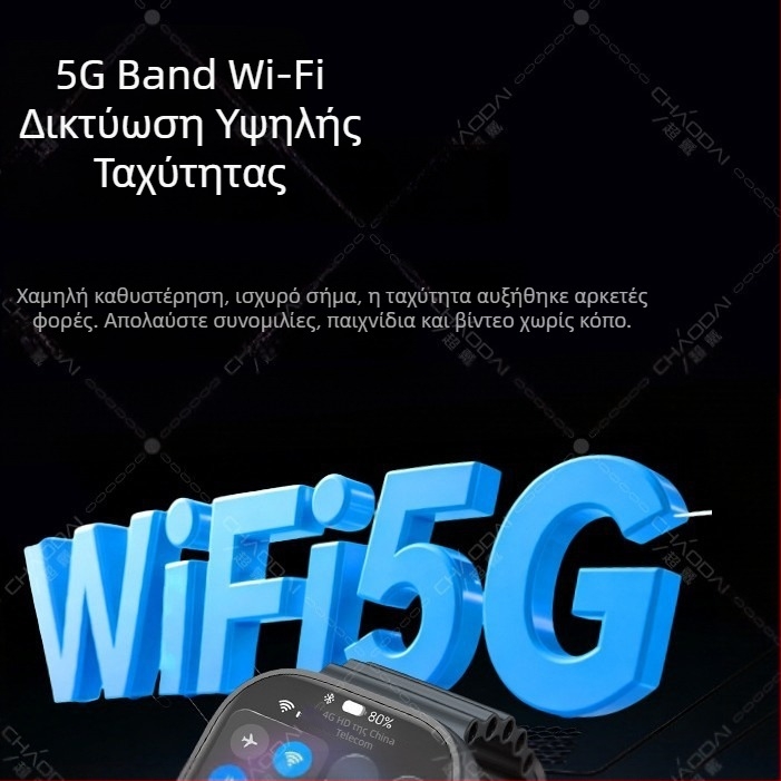 W527 Smartwatch με θύρα κάρτας, οθόνη AMOLED HD, Κώδικας Μορς, διπλές μπαταρίες και αντικαταστάσιμες μπαταρίες