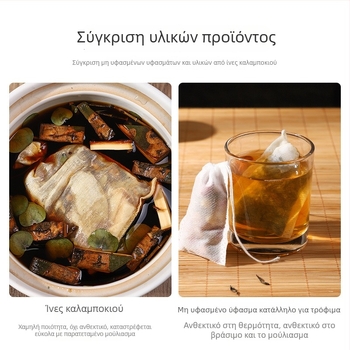 Τσάι από μη υφασμένο ύφασμα, σακουλάκια μπαχαρικών και μαρινάδων, σακουλάκια βοτάνων για φάρμακα και σούπες, υψηλής θερμοκρασίας ανθεκτικό φίλτρο βρασίματος τσαγιού