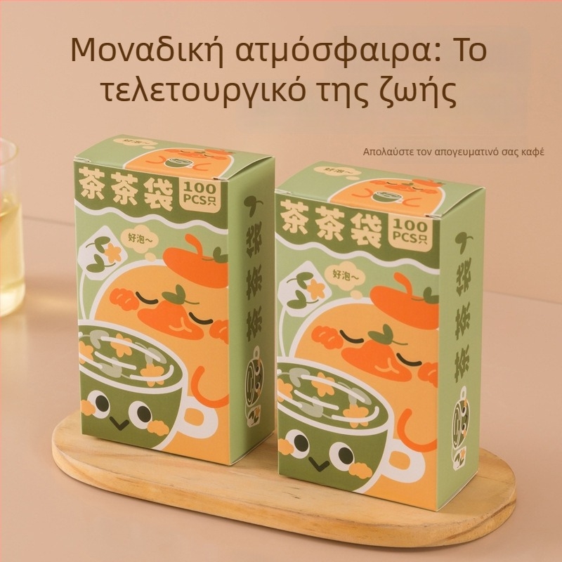 Μίας χρήσης σακουλάκια φίλτρου για τσάι, κατάλληλα για φύλλα τσαγιού και τσάι με άνθη, φορητά, συμπαγή, υψηλής ποιότητας