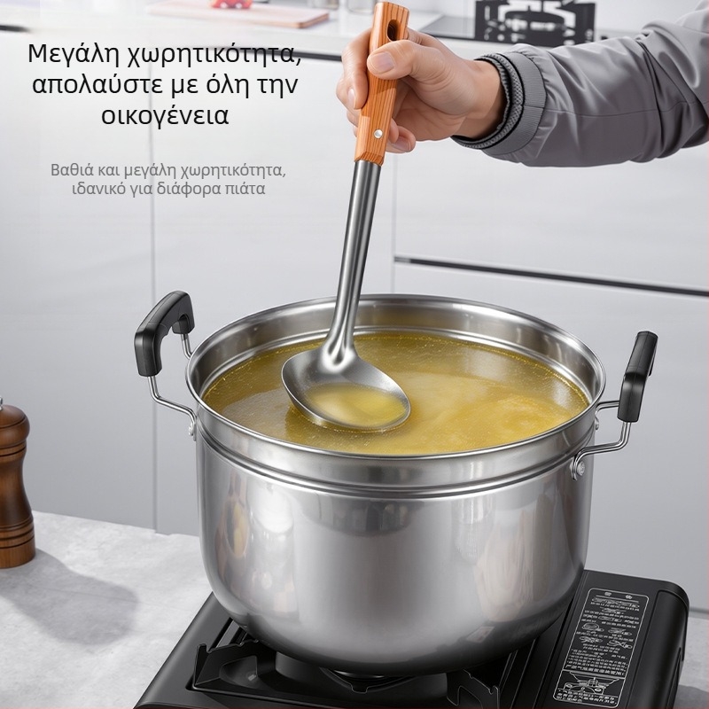 Διώροφος ατσάλινος ατμομάγειρας σε ιαπωνικό στυλ, οικιακή χρήση, για σούπες, βράσιμο ατμού και μαγείρεμα γάλακτος, συμβατός με επαγωγή και γκάζι.