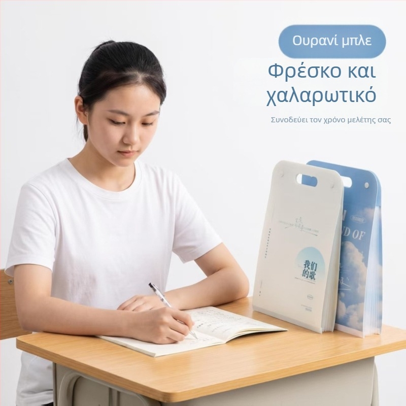 Ακορντεον φάκελος με 13 διαμερίσματα, κάθετος, για οργάνωση γραπτών ανά μάθημα, κατάλληλος για μαθητές δημοτικού