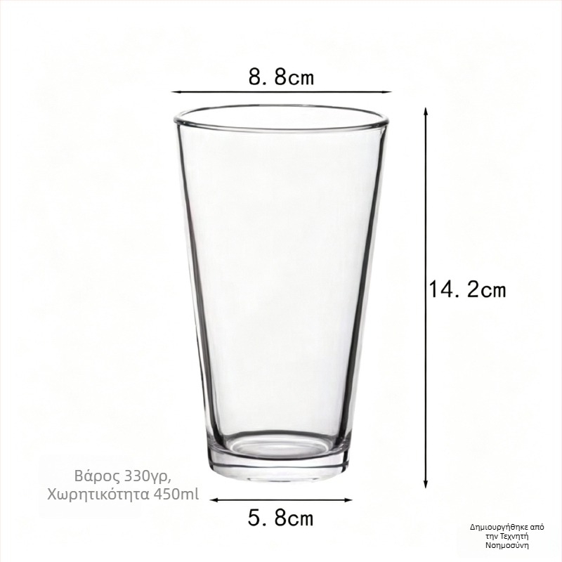 Ποτήρι μπύρας 16 oz σε αμερικανικό στυλ, ανθεκτικό στη θερμότητα, παχύ γυάλινο ποτήρι μεγάλης χωρητικότητας