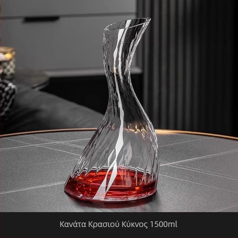 Δεκαντέρ από κρυστάλλινο γυαλί χωρίς μόλυβδο για κόκκινο κρασί, προσιτή πολυτέλεια, μοντέρνος σχεδιασμός για οικιακή χρήση, δημιουργικό δοχείο σερβιρίσματος