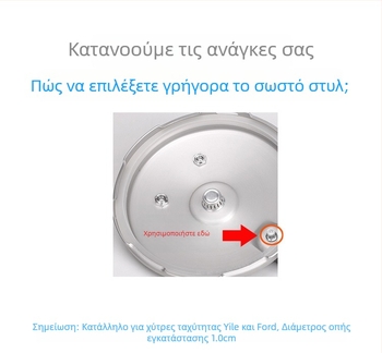 Σετ βαλβίδων για κατσαρόλα πίεσης: βαλβίδα ώθησης, βαλβίδα αυτοκλειδώματος, βαλβίδα διακοπής και βαλβίδα φουσκώματος