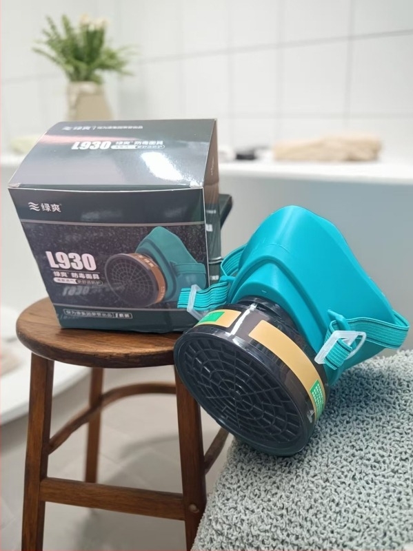 Green and Cool L930 Μάσκα αερίων με κιβώτιο φίλτρου για οσμές σπρέι μπογιάς και χημικούς αερίους
