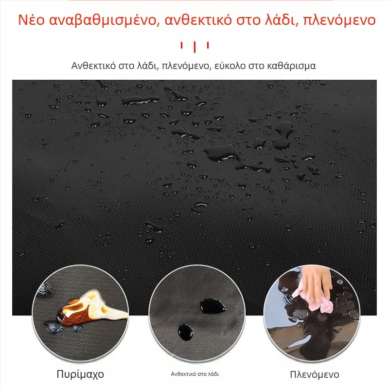 Τριών στρώσεων σιλικόνης ματ BBQ, ορθογώνιο πυροπροστατευτικό ματ για βεράντα/ταράτσα