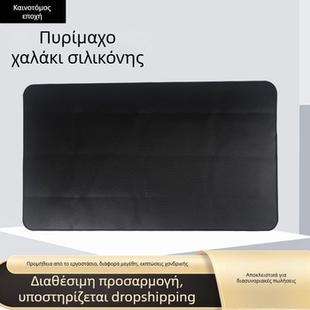 Θερμοανθεκτικό χαλάκι από ίνες γυαλιού για εσωτερικά τζάκια, ορθογώνιο με στρογγυμένες γωνίες