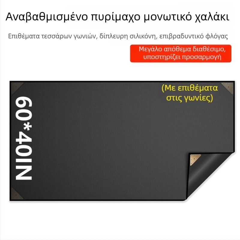Νέο εξωτερικό σιλικόνο γκριλ ματ, 60x40 ίντσες, μη κυλιόμενο, πυρίμαχο και ανθεκτικό στα λιπαρά, για αυλή ή γκαζόν, θερμικά ανθεκτική επιφάνεια.