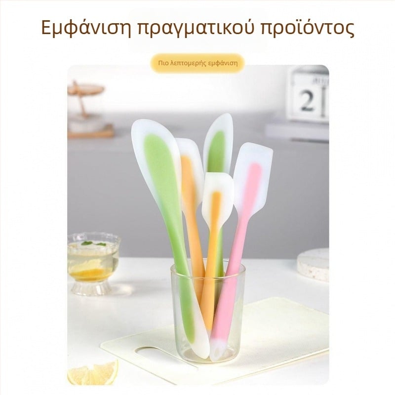 Θερμοανθεκτική ενσωματωμένη σπάτουλα για ψήσιμο με σκραπερ σιλικόνης για κέικ και κρέμα