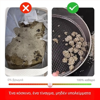 Κοσκινίστρα για άμμο γάτας με ανοξείδωτο πλέγμα, φίλτρο σκόνης γάτας, μπεντονίτης, για οικιακή χρήση