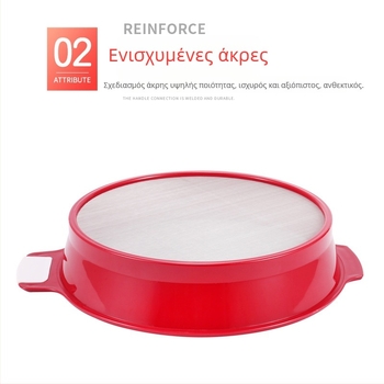 OY Χειροκίνητο Κοσκινάκι Αλεύρου, Στρογυλό με Λεπτό Δίκτυο, για Ψήσιμο