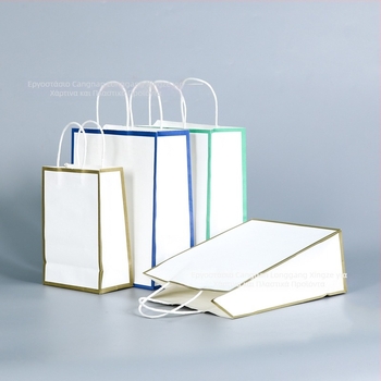 Προσαρμοσμένη τσάντα tote από Kraft χαρτί για catering και takeout, διαφήμιση, μόδα και δώρα