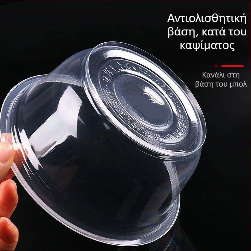 Σετ μιας χρήσης μπολ και ξυλάκια με παχύ τοίχωμα – κυκλικό πλαστικό δοχείο γεύματος για οικιακή χρήση