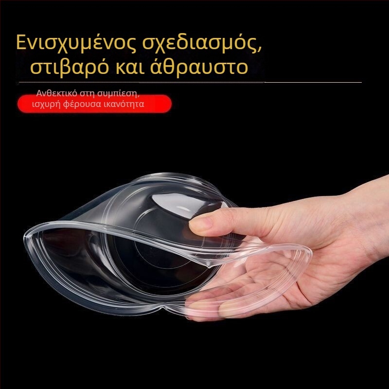 Σετ μιας χρήσης μπολ και ξυλάκια με παχύ τοίχωμα – κυκλικό πλαστικό δοχείο γεύματος για οικιακή χρήση
