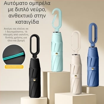 Xuyu ενισχυμένη χειροκίνητη ομπρέλα με 8 ράβδες, UV προστασία, φορητή ομπρέλα για βροχή και ήλιο