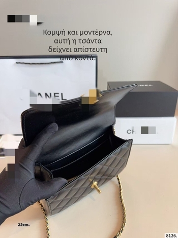 Τσάντα Fortune 2026 εμπνευσμένη από Chanel, με διπλές χρυσές μπάλες, κλασικό καπιτονέ διαμάντι, WOC με αλυσίδα, ώμου crossbody, ελαφρύ πολυτελές.
