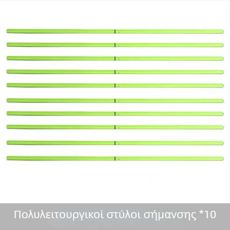 Πόλος εκπαίδευσης ποδοσφαίρου με βάση καουτσούκ τριών οπών, περιτυλιγμένος στύλος και κοντάρι σημαίας γωνίας