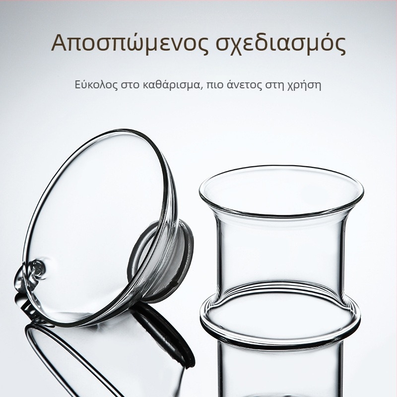 Διαφανές γυάλινο σουρωτήρι τσαγιού με φίλτρο υψηλής αντοχής και μεμβράνη φιλτραρίσματος