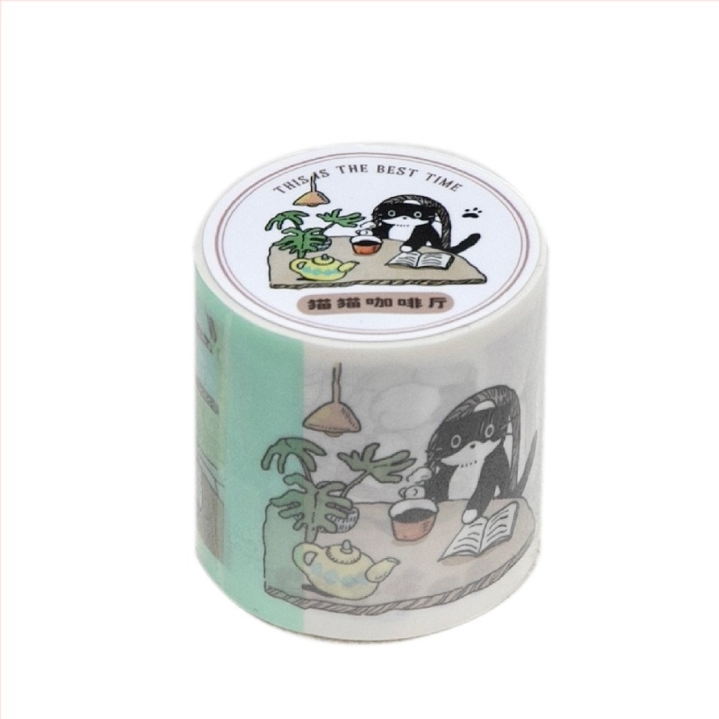 Twilight washi ταινία κοπής με μοτίβο Cat Café για DIY ημερολόγιο και τέχνη κολάζ