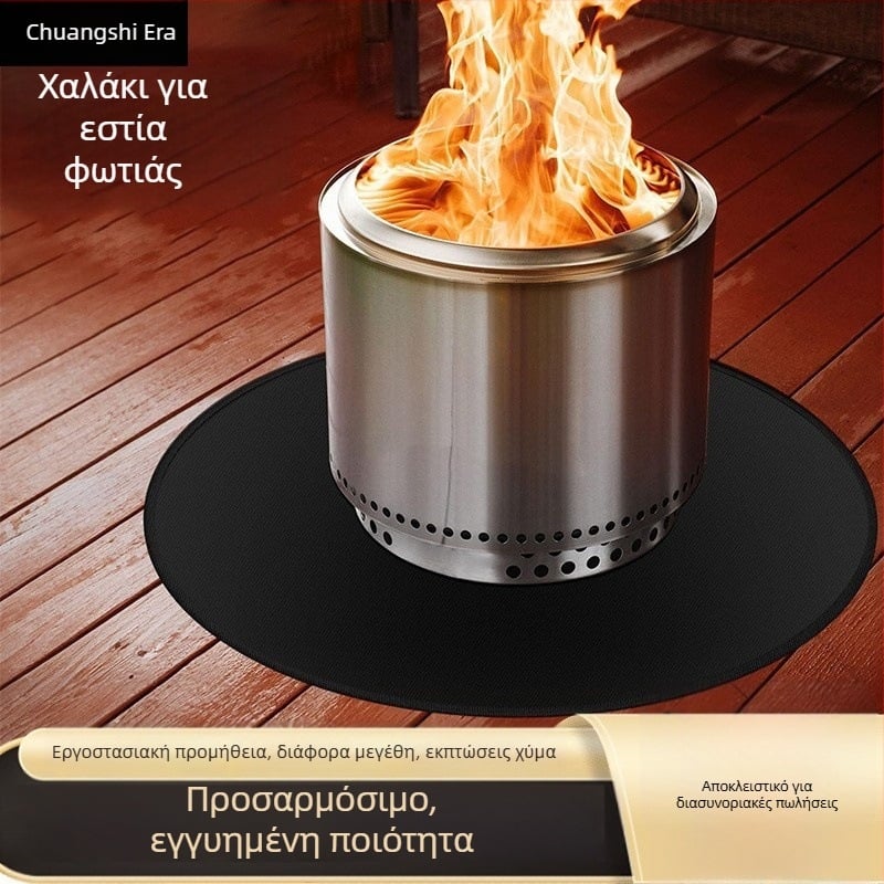 Θερμομονωτικό χαλάκι, αντοχή σε λαδώσεις, αντιολισθητικό και φλογοανθεκτικό για ταράτσα και μπάρμπεκιου · υαλοβάμβακας με σιλικόνη