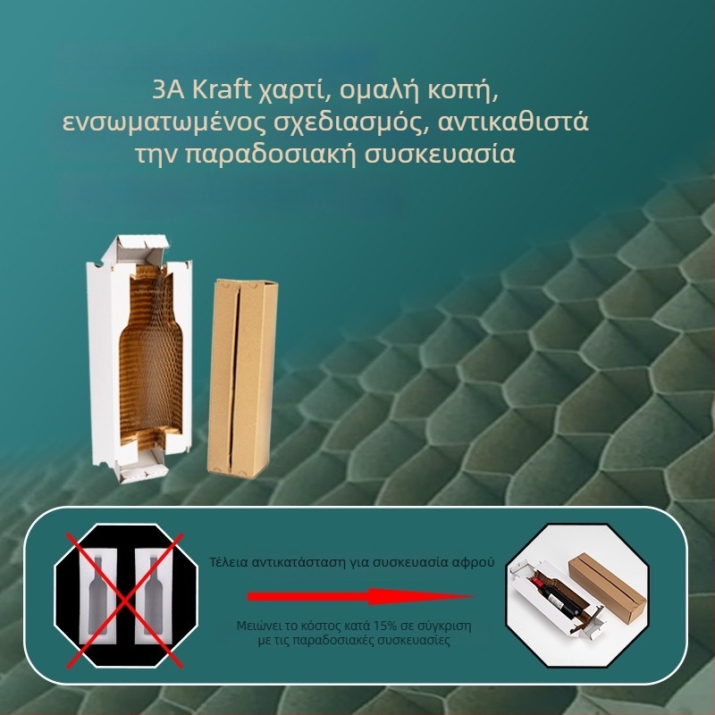 Προσαρμοσμένο κουτί συσκευασίας ποτών all-in-one (τρεις σε ένα), από κυψελωτό χαρτόνι