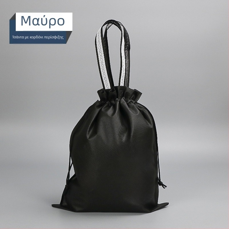Φλοράλ παχιά μη υφαντή σακούλα με κορδόνι για αποθήκευση παπουτσιών, ρούχων και παιχνιδιών, προστασία από σκόνη
