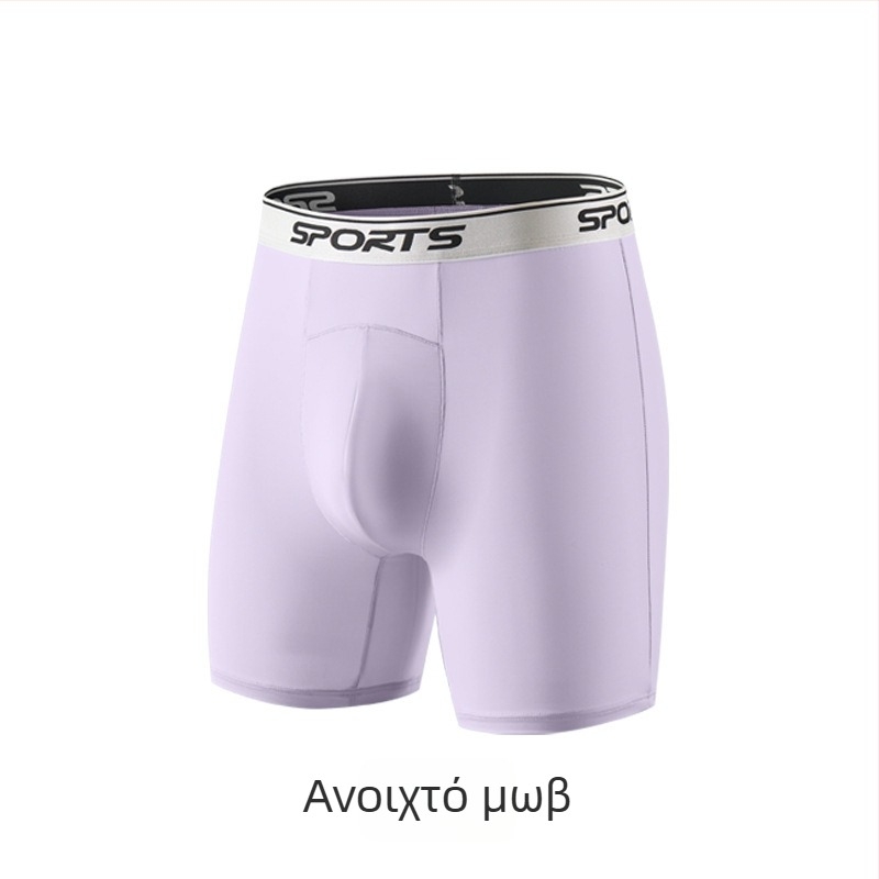 Ανδρικά μποξεράκια Ice Silk με ψηλή μέση, μακριά πόδια, αντιτριβή, αναπνεύσιμα για το καλοκαίρι, μεγάλο μέγεθος