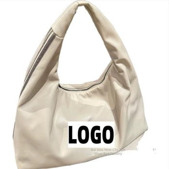 Γυναικεία Τσάντα Tote Με Μεγάλη Χωρητικότητα, PU Cloud Tote, Αστικός Μινιμαλιστικός Στυλ, Σχήμα Μαξιλαριού, Φερμουάρ, Χέρι ή Ώμο