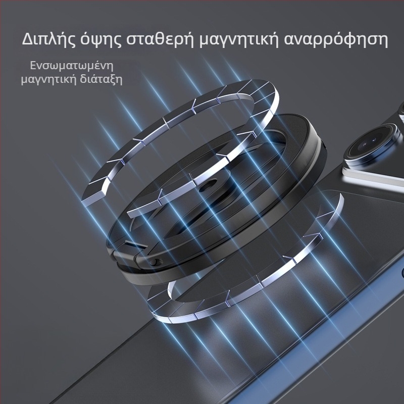 Διπλό μαγνητικό στηρίγμα τηλεφώνου με MagSafe, μεταλλική πτυσσόμενη επιτραπέζια βάση για εξοπλισμό φωτογραφίας με οπή βίδας 1/4 ίντσας