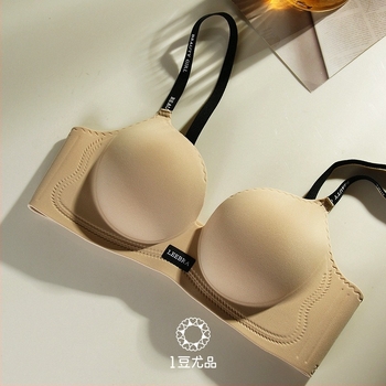Ασύρματο, χωρίς ραφές push-up σουτιέν, 3/4 κάψες, 6 cm παχύτερη κούπα, για μικρό στήθος