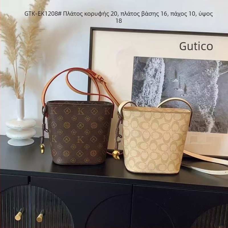 Gutiko νέα στυλ bucket τσάντα για γυναίκες, μεγάλη χωρητικότητα, crossbody τσάντα με θήκη τηλεφώνου, καλοκαίρι 2025