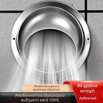 Εξωτερικός τοίχος εξαγωγής κουζίνας από ανοξείδωτο ατσάλι 304, αδιάβροχος θόλος προστασίας από πουλιά