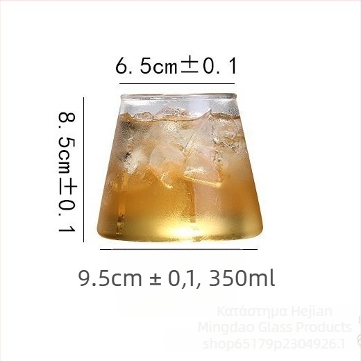 Mount Fuji ποτήρι από borosilicate γυαλί για ουίσκι, μπύρα και χυμούς – χειροποίητο