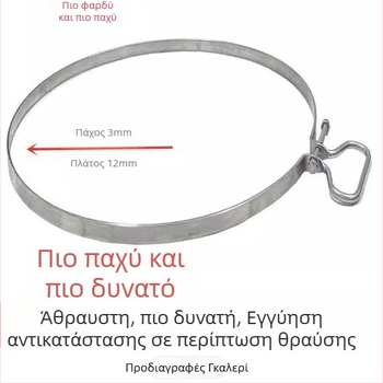 Ευρύς, παχύς πίνακας κοπής από ανοξείδωτο ατσάλι με ενισχυμένο μεταλλικό δαχτυλίδι, ανθεκτικός σε ρωγμές.