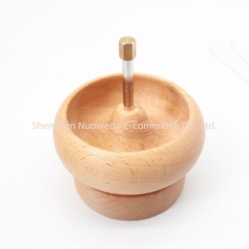 DIY Εργαλείο περάσματος χαντρών – 10 εκ., χειροκίνητο, από μασίβ ξύλο