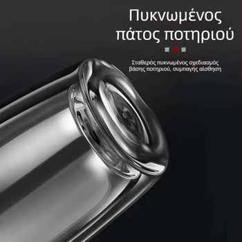 Κούπα σε σχήμα αβγού με καπάκι που ανοίγει με ένα κλικ, διπλό τοίχωμα από γυαλί βοριοσιλικό, μεγάλη χωρητικότητα, ανθεκτική στη θερμότητα