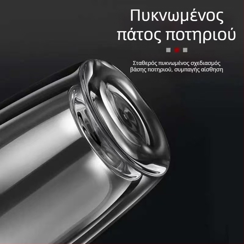 Κούπα σε σχήμα αβγού με καπάκι που ανοίγει με ένα κλικ, διπλό τοίχωμα από γυαλί βοριοσιλικό, μεγάλη χωρητικότητα, ανθεκτική στη θερμότητα