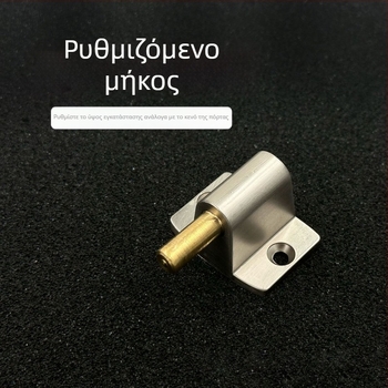 Μηχανικός φράγμα πόρτας από κράμα ψευδάργύρου, μη μαγνητικό, ανθεκτικό στον άνεμο, εγκατάσταση σε δάπεδο, για πόρτες κρεβατοκάμαρας οικίας, αυτόματο κλείσιμο, ρυθμιζόμενο, χωρίς διάτρηση.