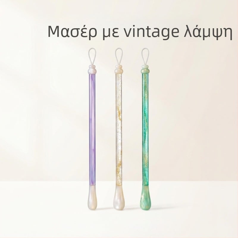 Διαφανείς πολύχρωμες ακρυλικές χάντρες, λαβή πινέλου για καλλιγραφία, εργαλεία καλλιγραφίας и πολιτιστικά αξεσουάρ